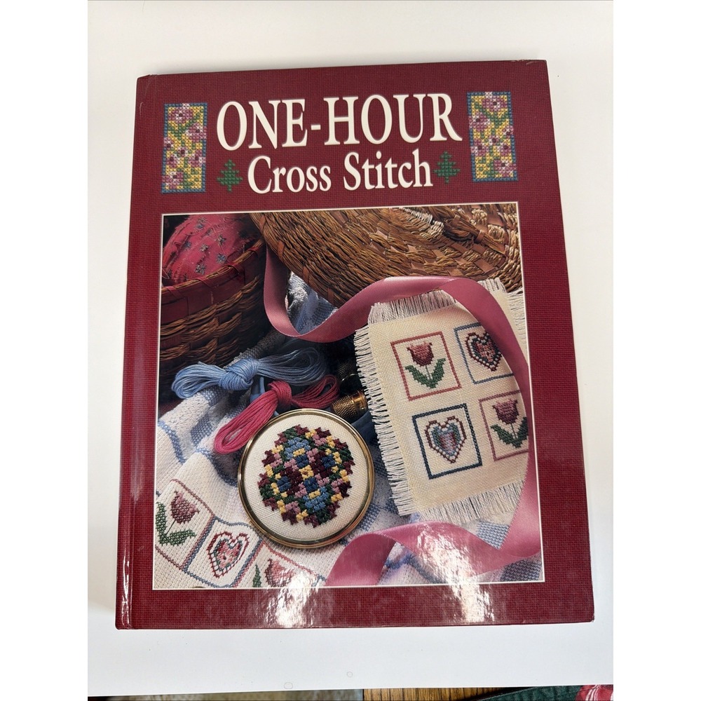 Vintage 1992 Oxmoor House One-Hour Cross Stitch Patterns Book 0848710975